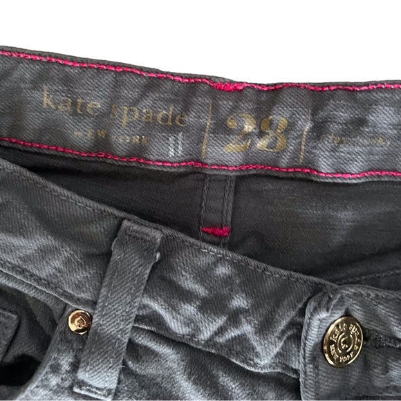 Kate Spade Broome Street Gray Skinny Jeans Size 28. - Picture 4 of 6